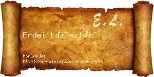 Erdei László névjegykártya
