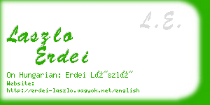 laszlo erdei business card
